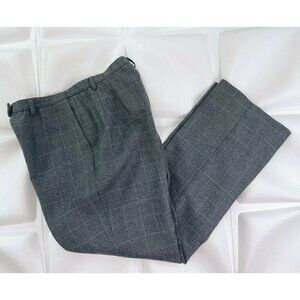 Pendleton Sz 10 Women 100% Virgin Wool Pants Gray Plaid Houndstooth Satin Lined
